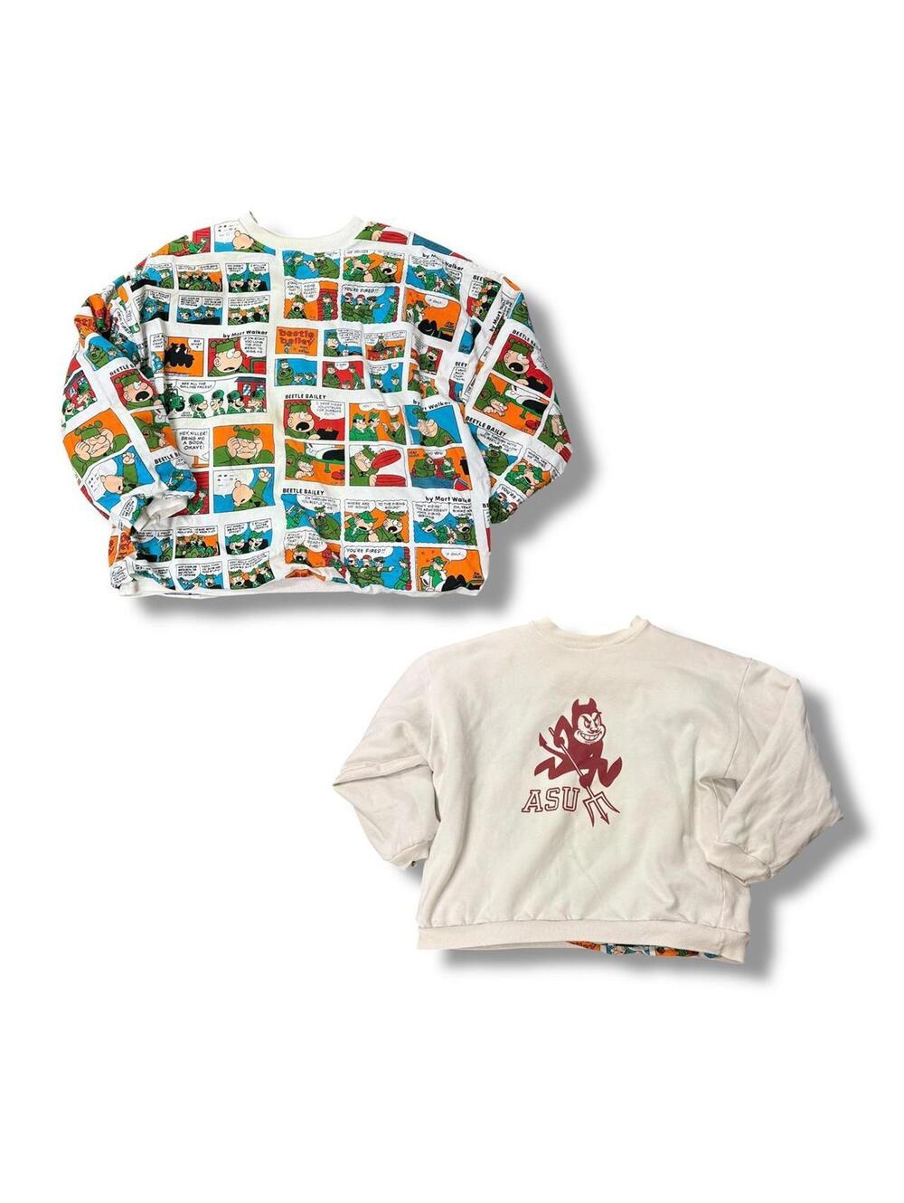 Vintage Reversible Funnays Comic Sweatshirt